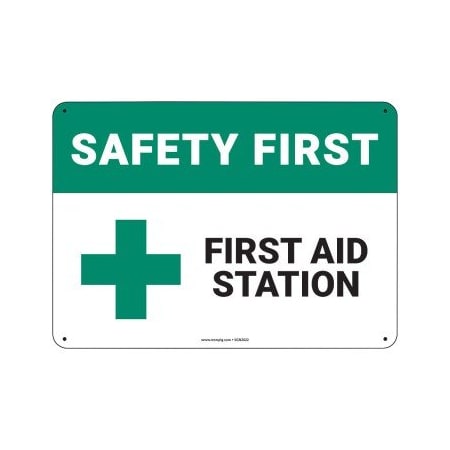 Pig PIG First Aid Station Sign 14" x 10" Plastic 14" L x 10" H SGN2022-10X14-PLS